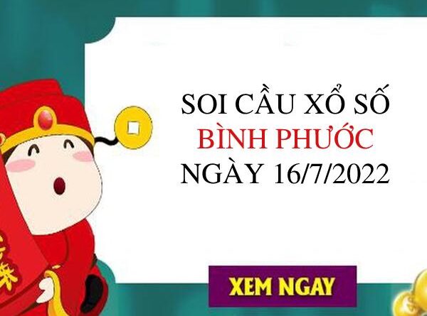 Thống kê xổ số Bình Phước ngày 16/7/2022 thứ 7 hôm nay