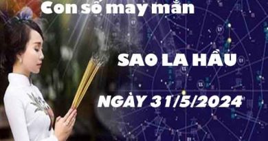 Nhận định con số may mắn sao La Hầu ngày 31/5/2024 thứ 6