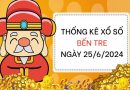 Thống kê xổ số Bến Tre ngày 25/6/2024 thứ 3 hôm nay